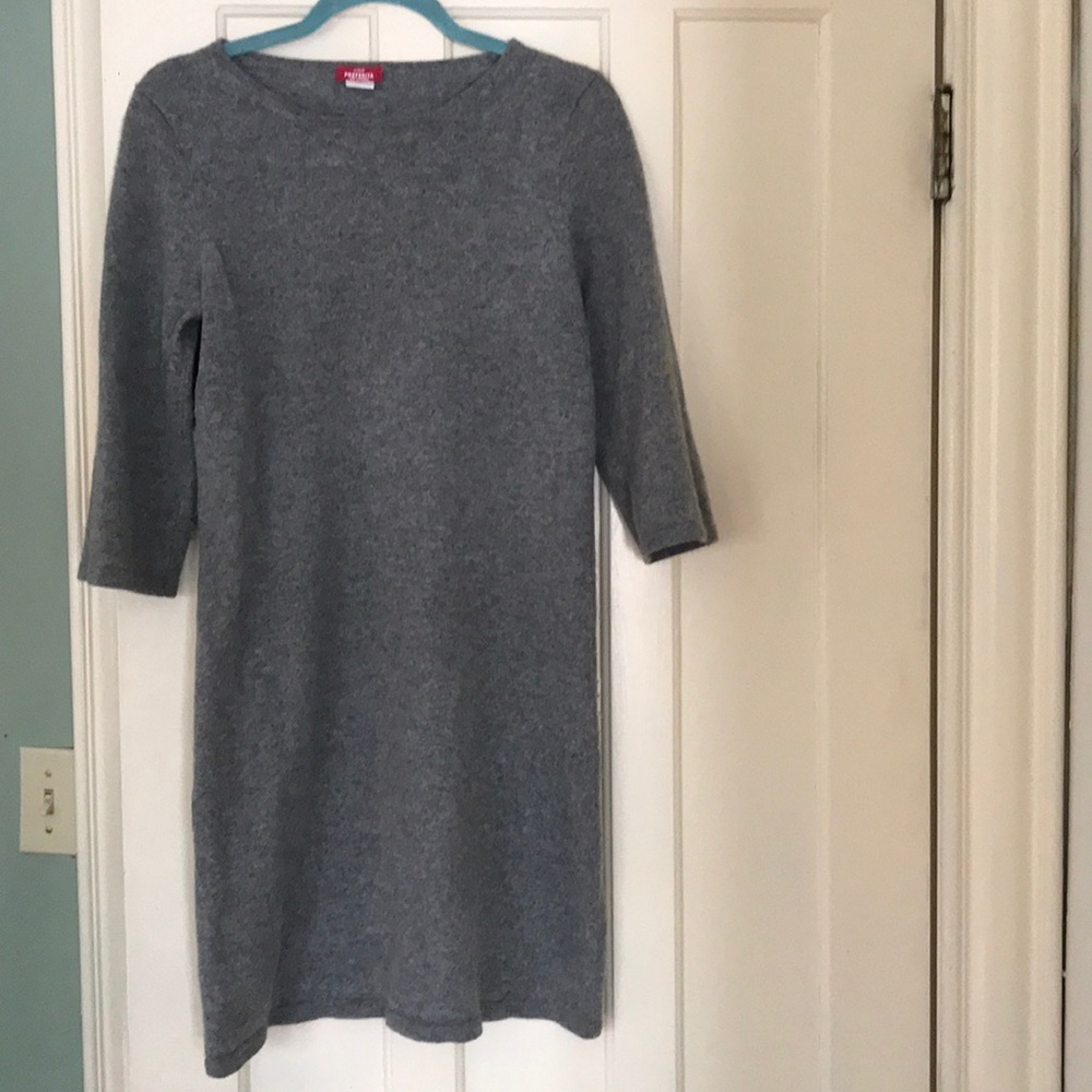 J Crew 100% cashmere sweater dress, straight cut
